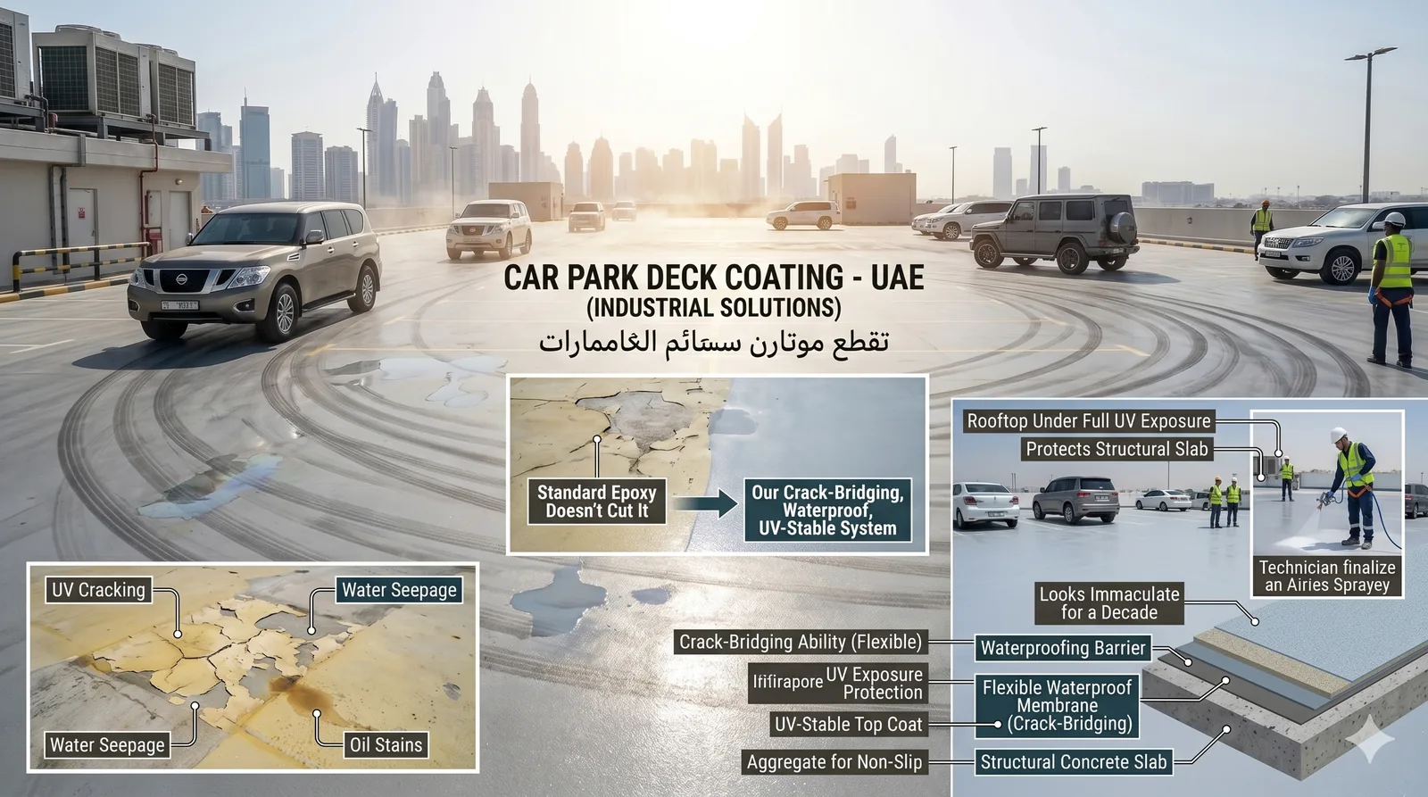Car parks & deck coatings — Qatar flooring